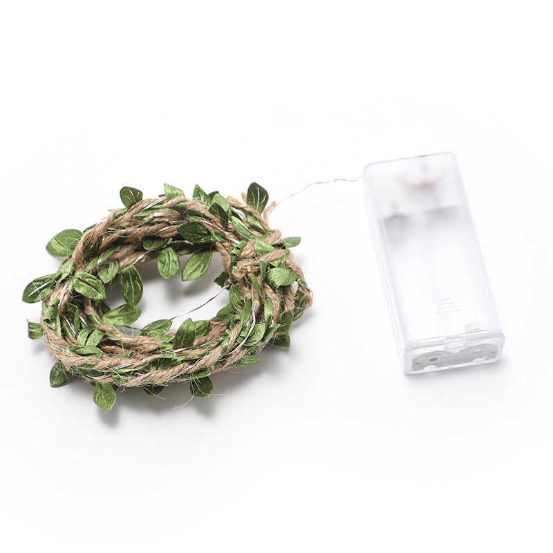 Green Vine String Lamp Nordic Plastic LED Indoor Lighting for Decoration