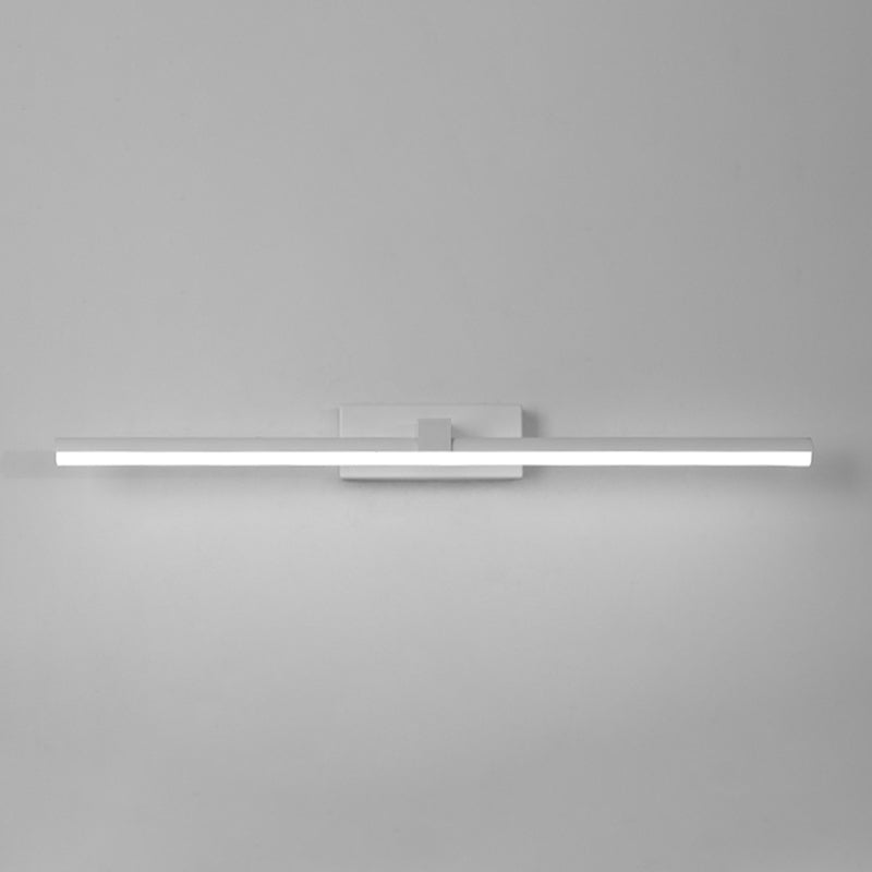 Metal linear Shade Mirro Wall Lights Modern 1 Head Wall Mount Fixture in White