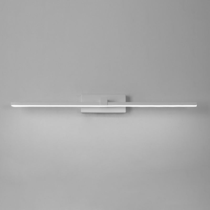 Metal linear Shade Mirro Wall Lights Modern 1 Head Wall Mount Fixture in White