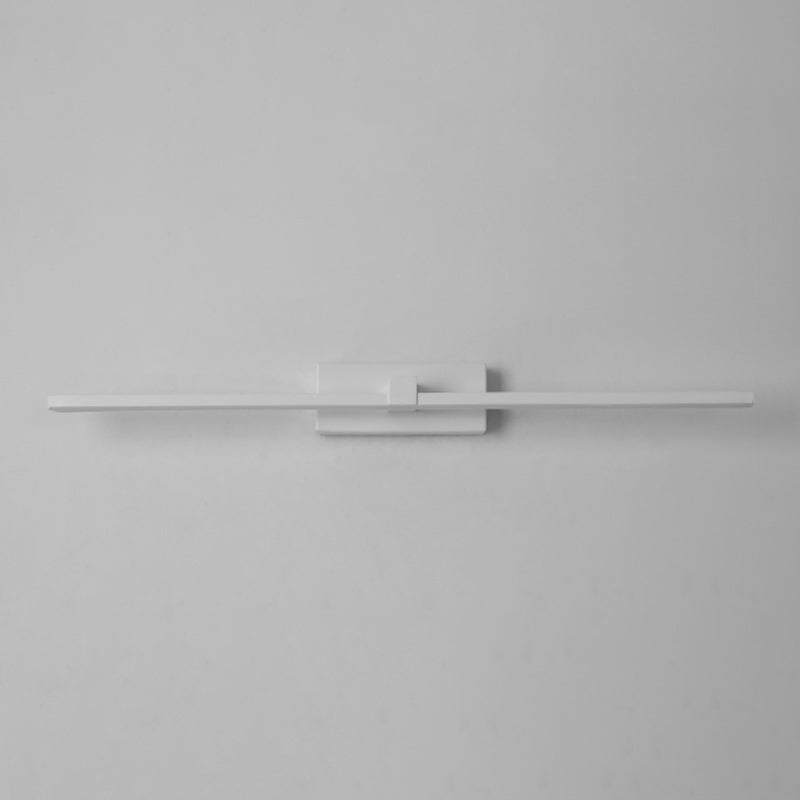 Metal linear Shade Mirro Wall Lights Modern 1 Head Wall Mount Fixture in White