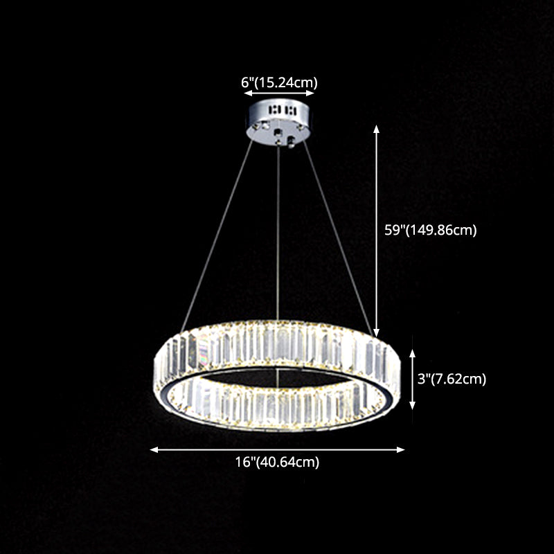 Lumière moderne de luxe de luxe en cristal LED PENDANT LEU