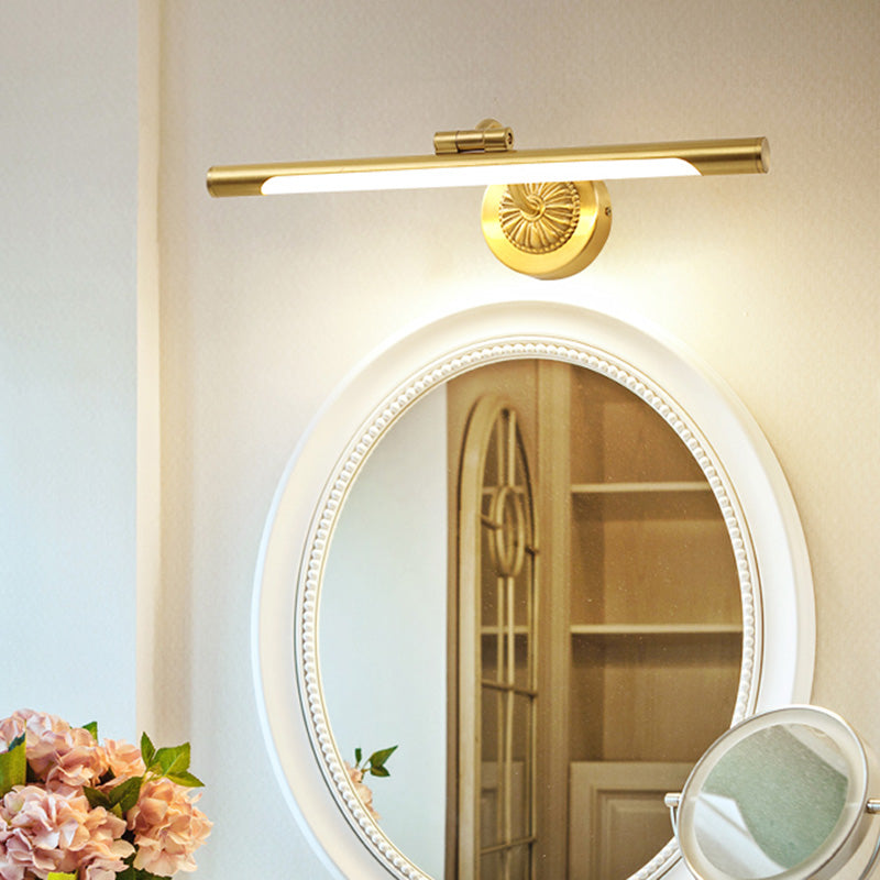 Traditional Elongated Vanity Mirror Lights Acrylic Wall Light Fixtures for Bathroom