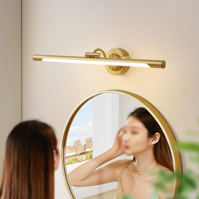 Traditional Elongated Vanity Mirror Lights Acrylic Wall Light Fixtures for Bathroom