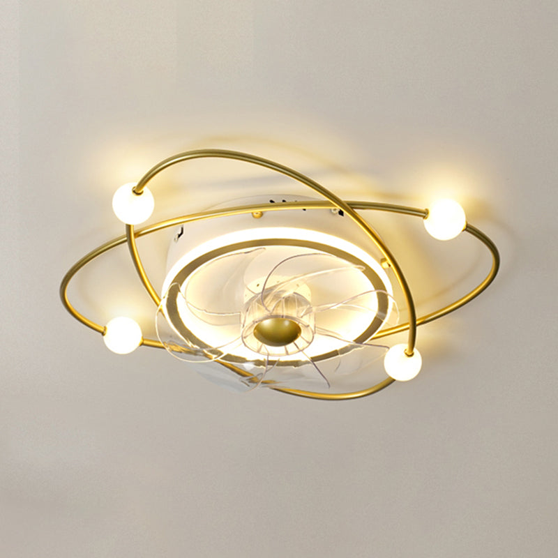 Luce a ventola a filo rotondo Nordic Light Acrilico LED LAD SEMI FLUSH LAMO