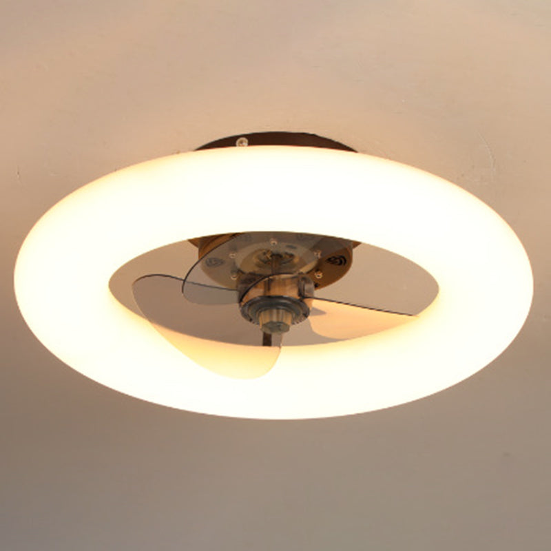 Lampada a ventola a forma di ciambella semplice Stile Acrilico sala da pranzo LED LED Light Affermazione