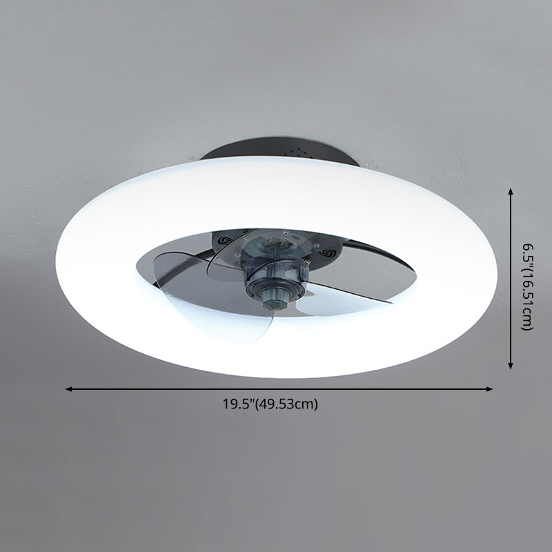 Lámpara de ventilador en forma de rosquilla de estilo simple LED de techo de semi descarga LED LED LED