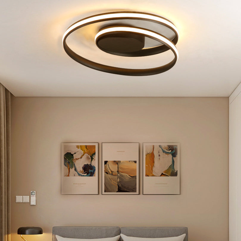 Aluminiumwirbelwelle Semi LED Flush Mount Deckenleuchten modern