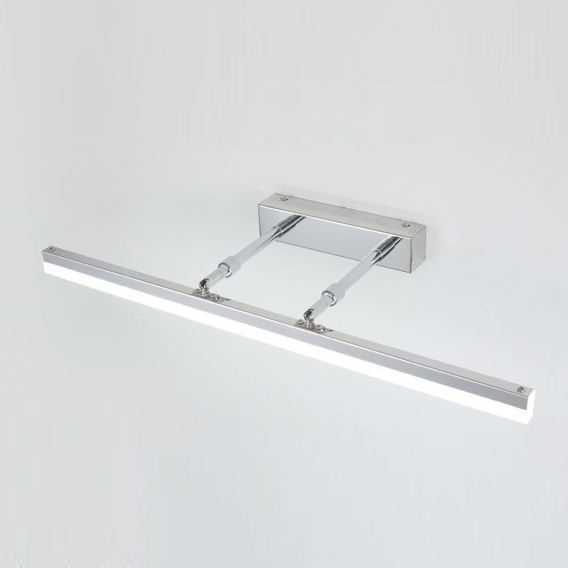 Metal Shade Linear Swing Arm Lights Malled Flexure 1 cabeza de montaje en la pared en plata