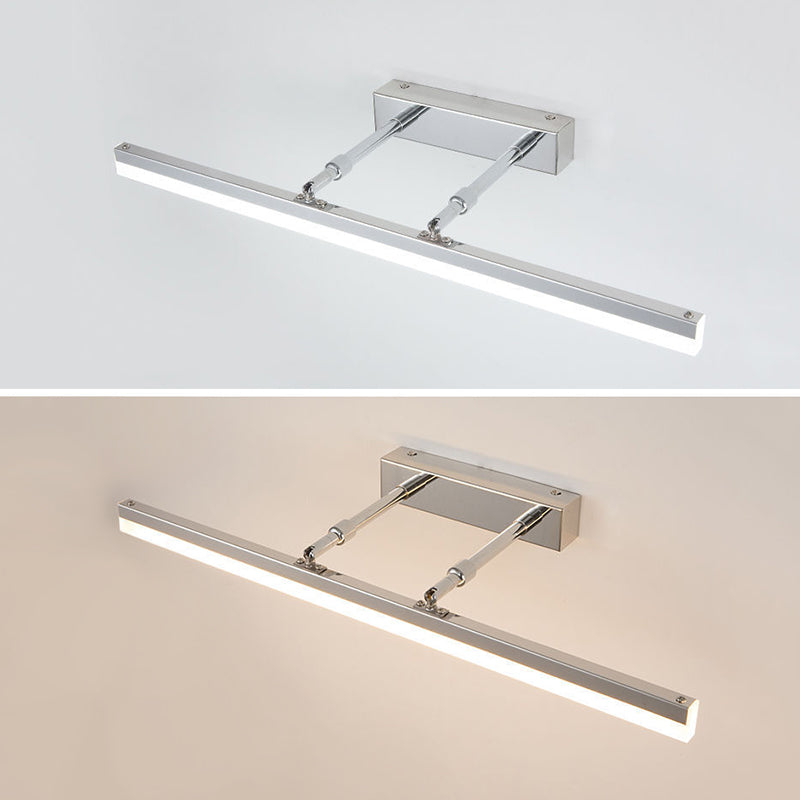 Metal Shade Linear Swing Arm Lights Malled Flexure 1 cabeza de montaje en la pared en plata