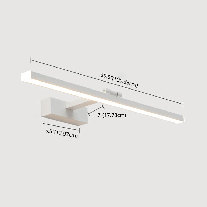 1 luces de sombra lineal apliques de pared moderna de estilo simple iluminación de pared en blanco