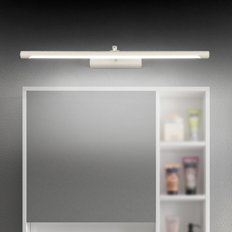 Luz de la pared de la pared del brazo de sombra lineal de estilo moderno 1 lámpara de apliques de luz en blanco