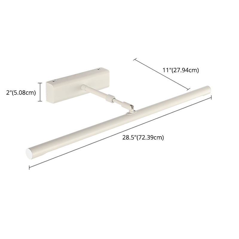 Luz de la pared de la pared del brazo de sombra lineal de estilo moderno 1 lámpara de apliques de luz en blanco