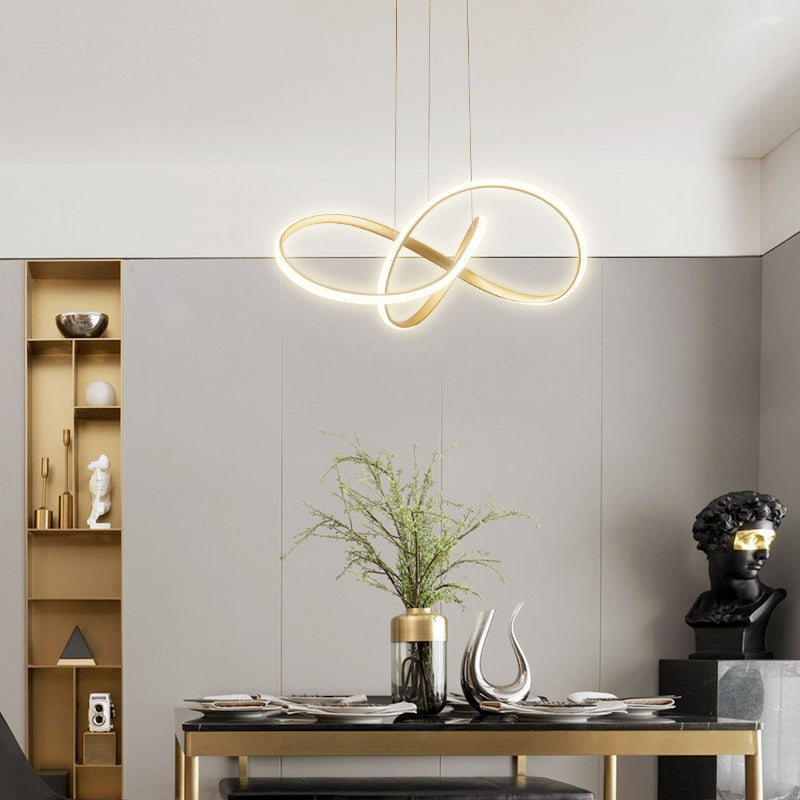 Gold Metal Hanging Pendant Lights Contemporary Hanging Lamps for Dining Room