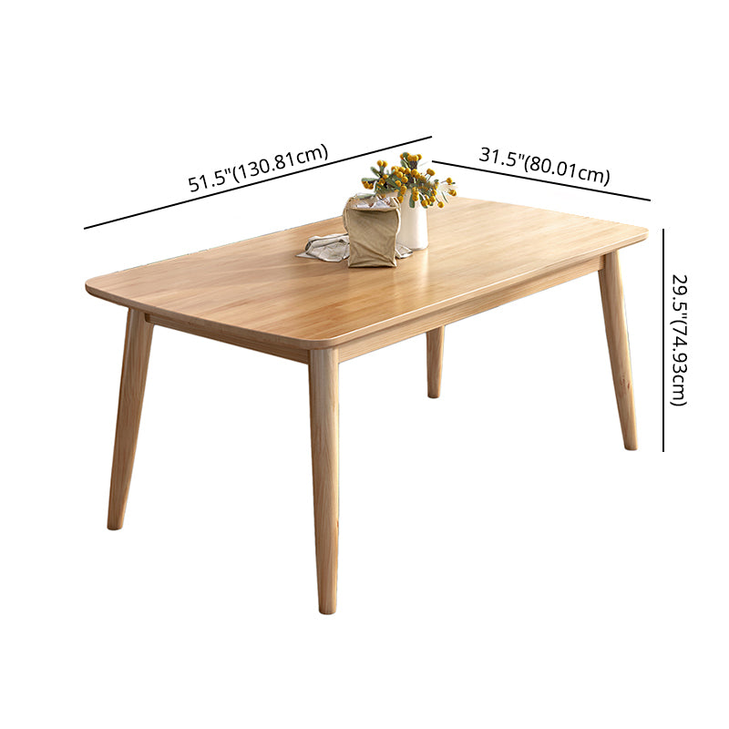 Tavolo da pranzo in stile contemporaneo con tavolo da pranzo in legno massiccio e sedie per uso domestico