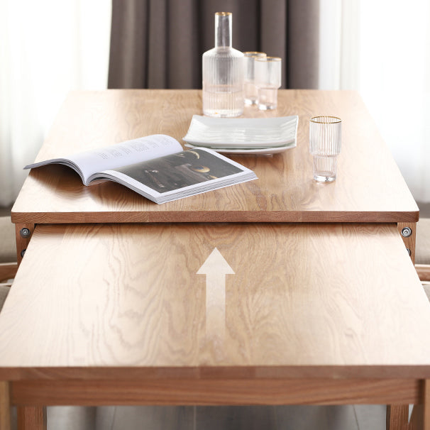 Zeitgenössischer Stil Esstisch mit massivem Holz Esstisch und Stühlen für den Heimgebrauch