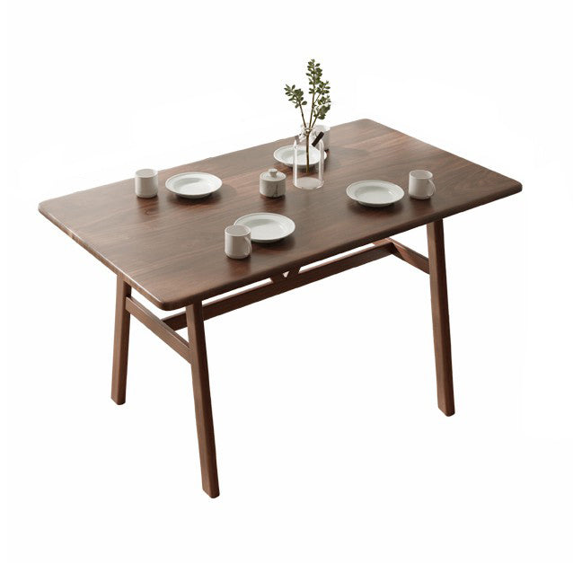 Modern Solid Wood Standard Dining Set Rectangle Shape Kitchen Dining Set with 4 Legs Table