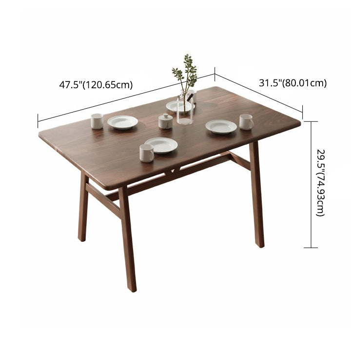 Modern Solid Wood Standard Dining Set Rectangle Shape Kitchen Dining Set with 4 Legs Table