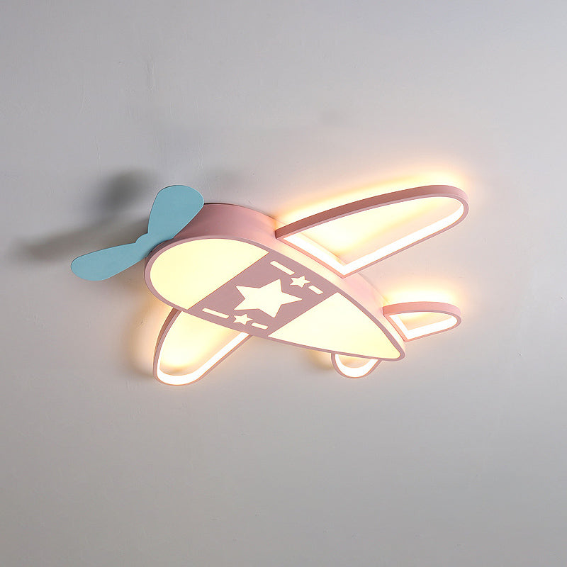 Propeller Piano Bambino Camera LED Flush Montaggio Lampada Acrilico Superficie Soffitto Luce