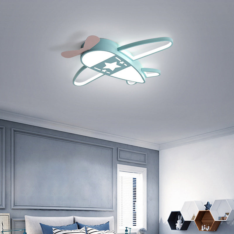 Propeller Piano Bambino Camera LED Flush Montaggio Lampada Acrilico Superficie Soffitto Luce