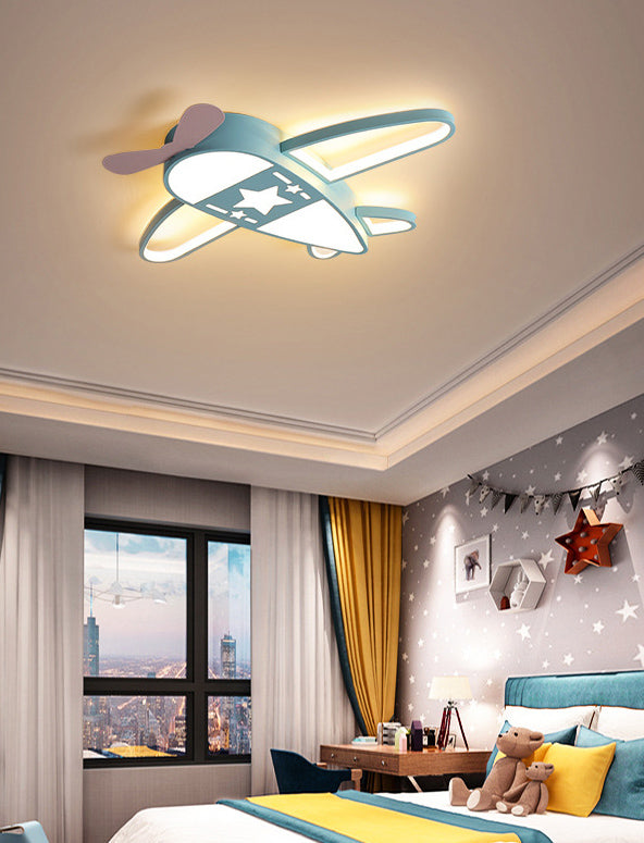 Propeller Piano Bambino Camera LED Flush Montaggio Lampada Acrilico Superficie Soffitto Luce