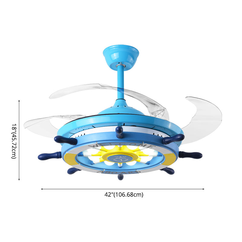 Lampe a ciondolo a pendente retrattile Bambini in metallo camera da letto semifulco