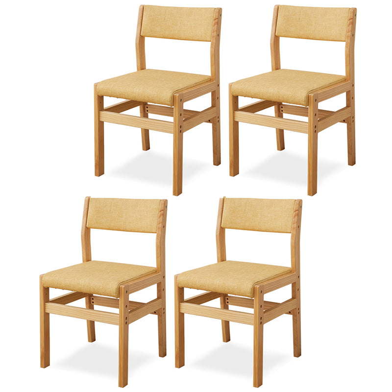 Wood Open Back Liftable Chairs Contemporary Kitchen Side Dining Room Chair