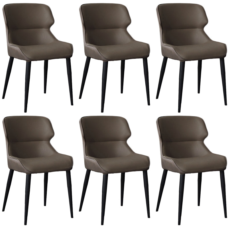 Metal Scandinavian Style Dining Chair Home Wingback Side Armless Chair