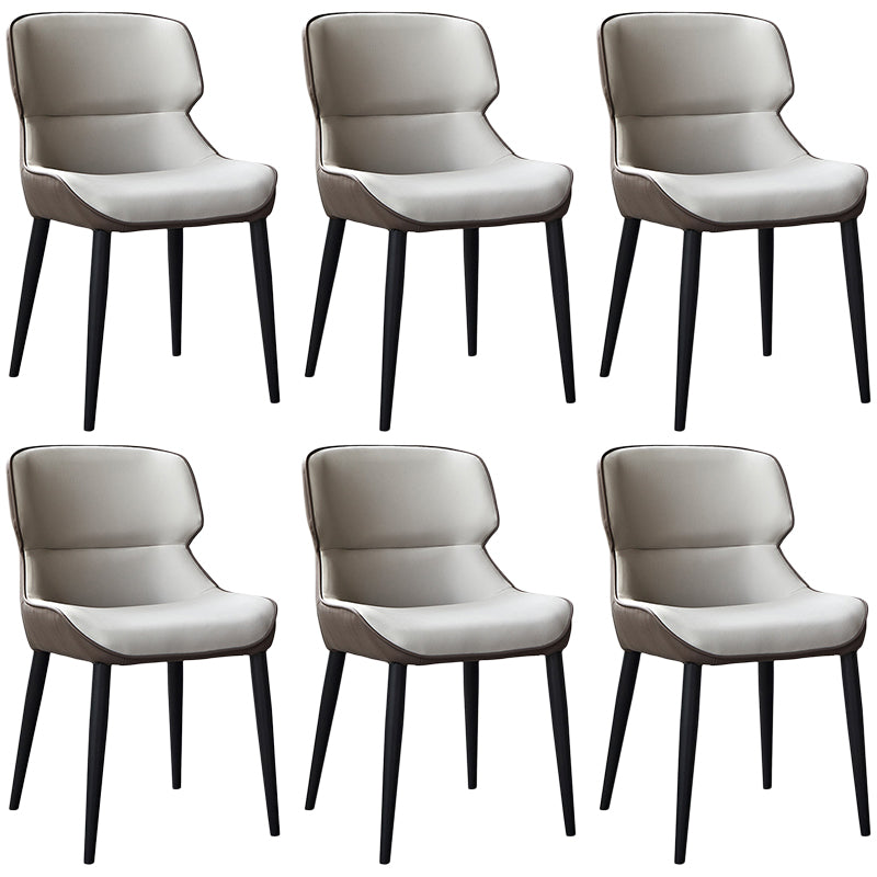 Metal Scandinavian Style Dining Chair Home Wingback Side Armless Chair