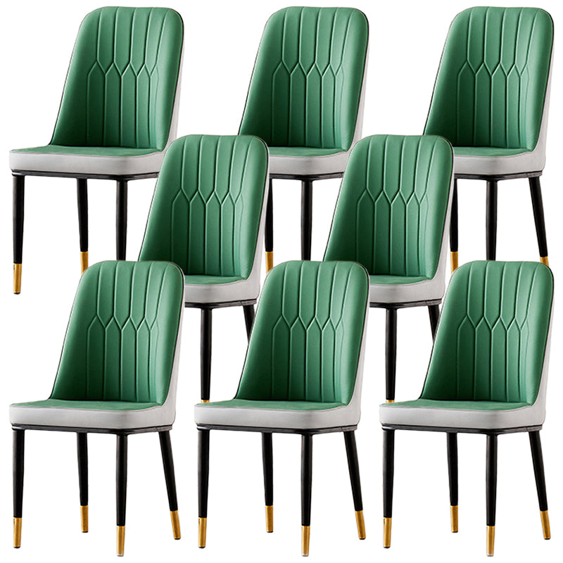 Nordic Style Metal Dining Accent Chair Dining Room Armless Dining Chairs