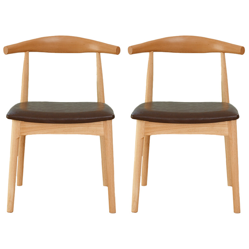 Scandinavian Rubberwood Open Side Chair Multi-color Dining Chair with 4 Legs