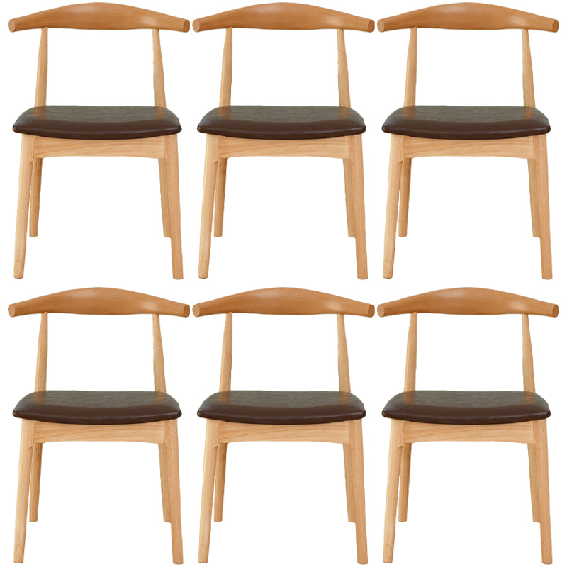 Scandinavian Rubberwood Open Side Chair Multi-color Dining Chair with 4 Legs