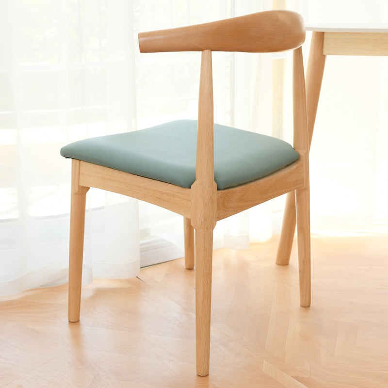 Scandinavian Rubberwood Open Side Chair Multi-color Dining Chair with 4 Legs