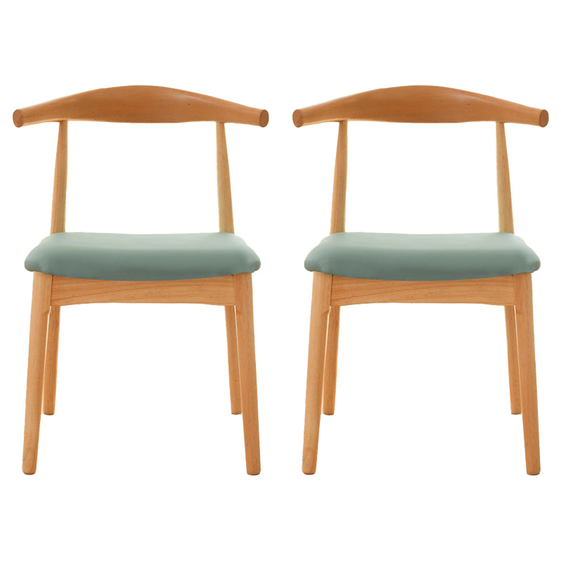 Scandinavian Rubberwood Open Side Chair Multi-color Dining Chair with 4 Legs