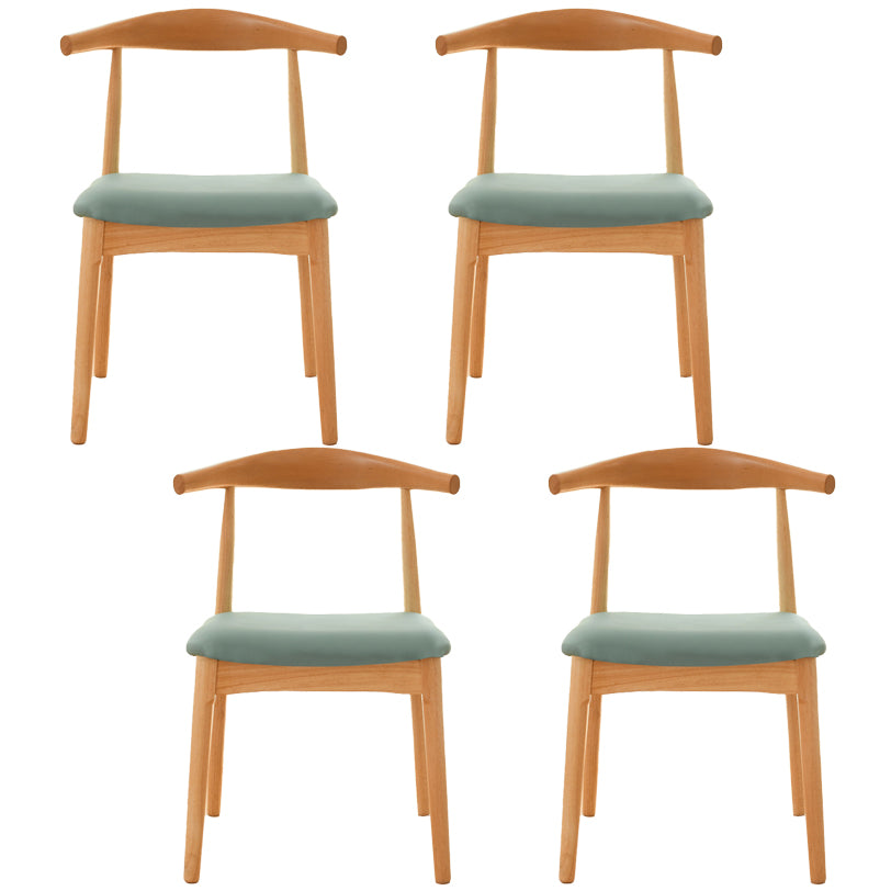 Scandinavian Rubberwood Open Side Chair Multi-color Dining Chair with 4 Legs