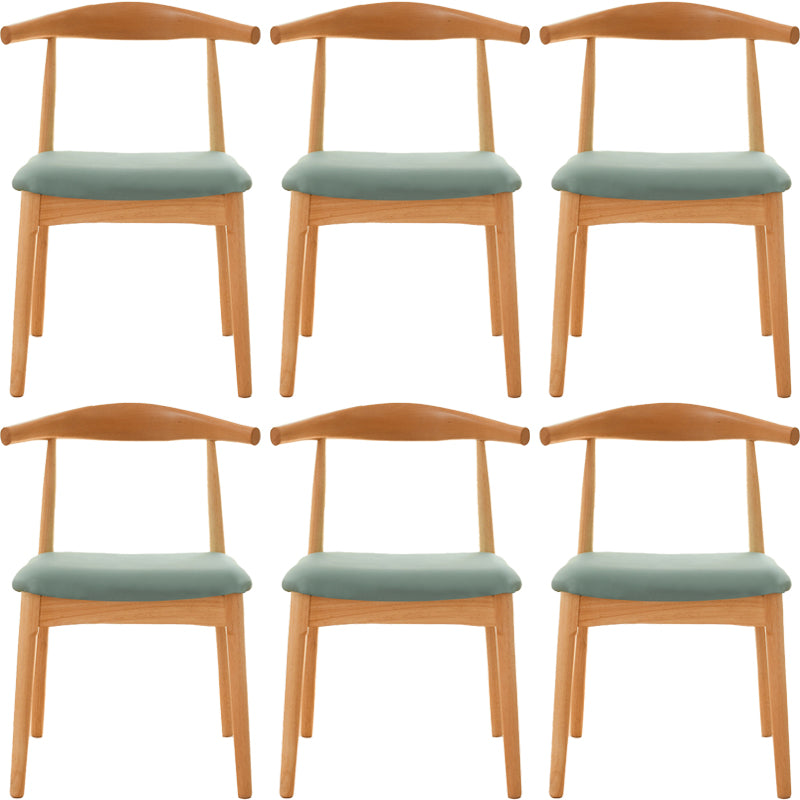 Scandinavian Rubberwood Open Side Chair Multi-color Dining Chair with 4 Legs