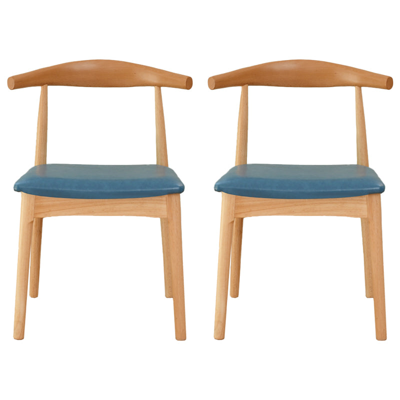 Scandinavian Rubberwood Open Side Chair Multi-color Dining Chair with 4 Legs