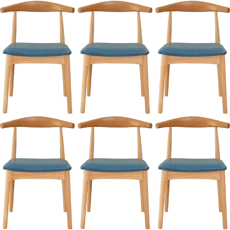 Scandinavian Rubberwood Open Side Chair Multi-color Dining Chair with 4 Legs