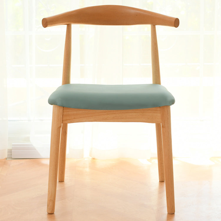 Scandinavian Rubberwood Open Side Chair Multi-color Dining Chair with 4 Legs