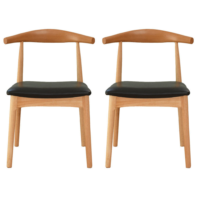 Scandinavian Rubberwood Open Side Chair Multi-color Dining Chair with 4 Legs