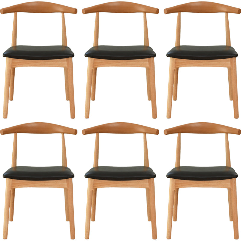 Scandinavian Rubberwood Open Side Chair Multi-color Dining Chair with 4 Legs