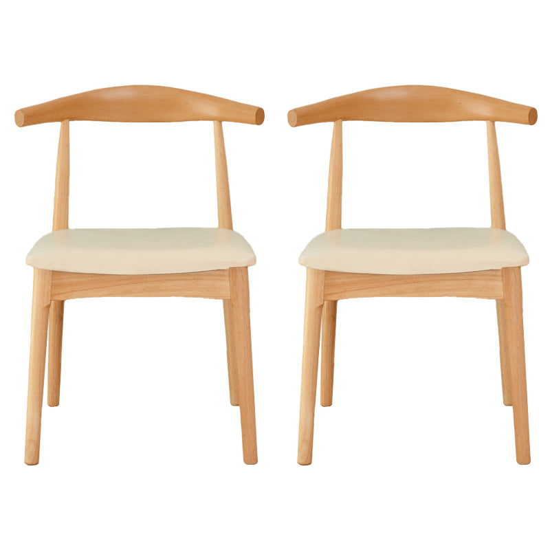 Scandinavian Rubberwood Open Side Chair Multi-color Dining Chair with 4 Legs