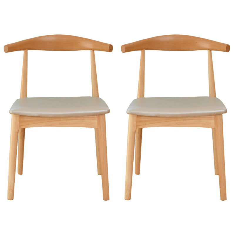 Scandinavian Rubberwood Open Side Chair Multi-color Dining Chair with 4 Legs