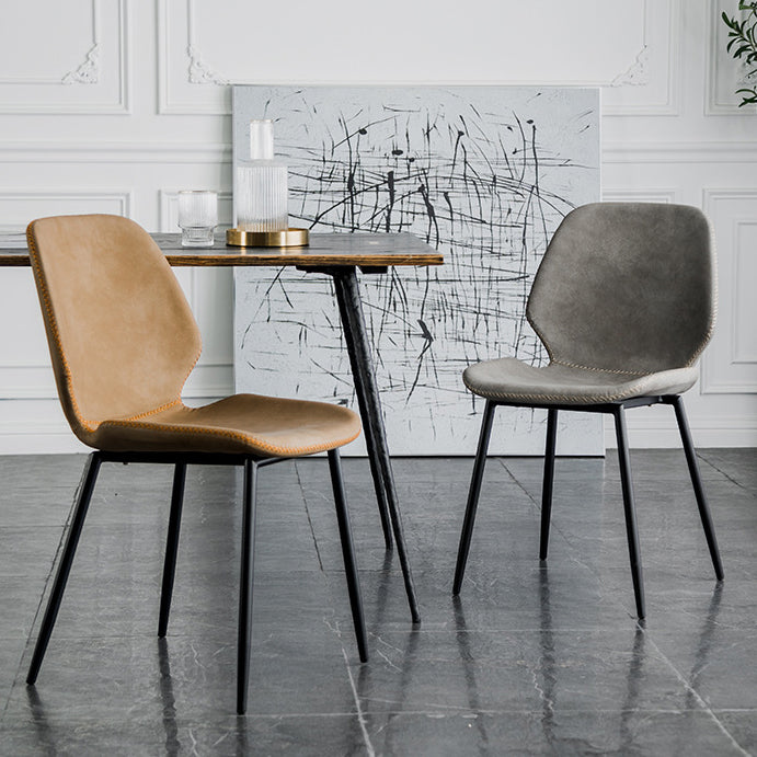 Modern Metal Kitchen Dining Side Chair Black Wingback Side Dining Side Chair