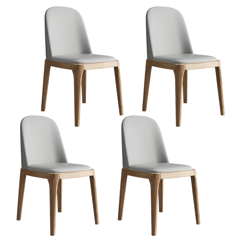 Wood Scandinavian Restaurant Side Chair Parsons Multi-color Dining Chair