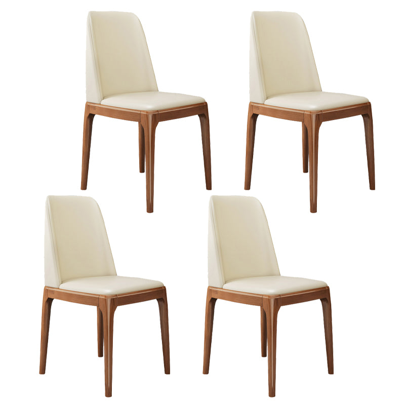 Wood Scandinavian Restaurant Side Chair Parsons Multi-color Dining Chair