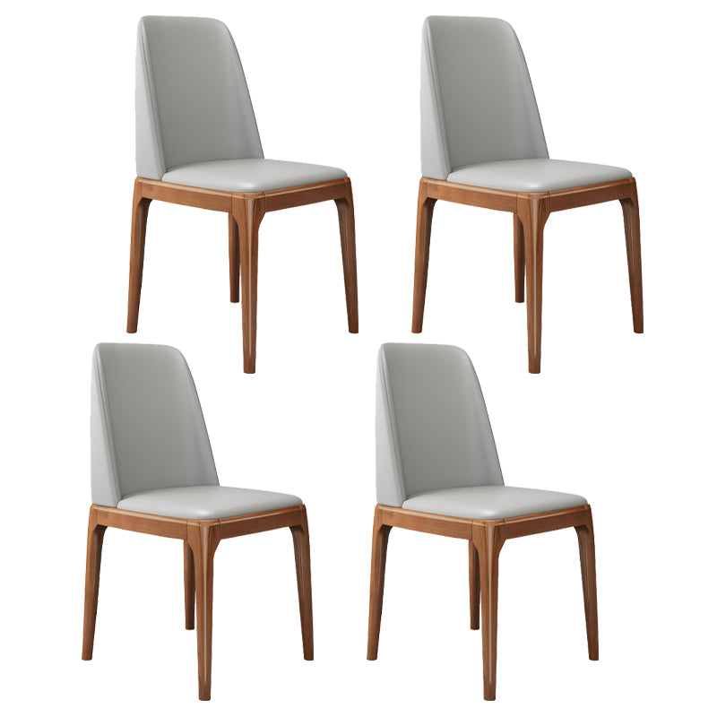 Wood Scandinavian Restaurant Side Chair Parsons Multi-color Dining Chair