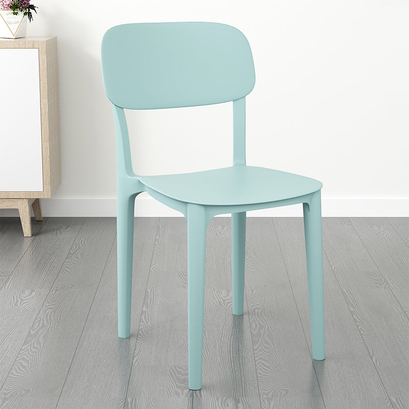 Plastic Dining Chair Modern Kitchen Side Chair 17'' Wide Open Back Dining Side Chair