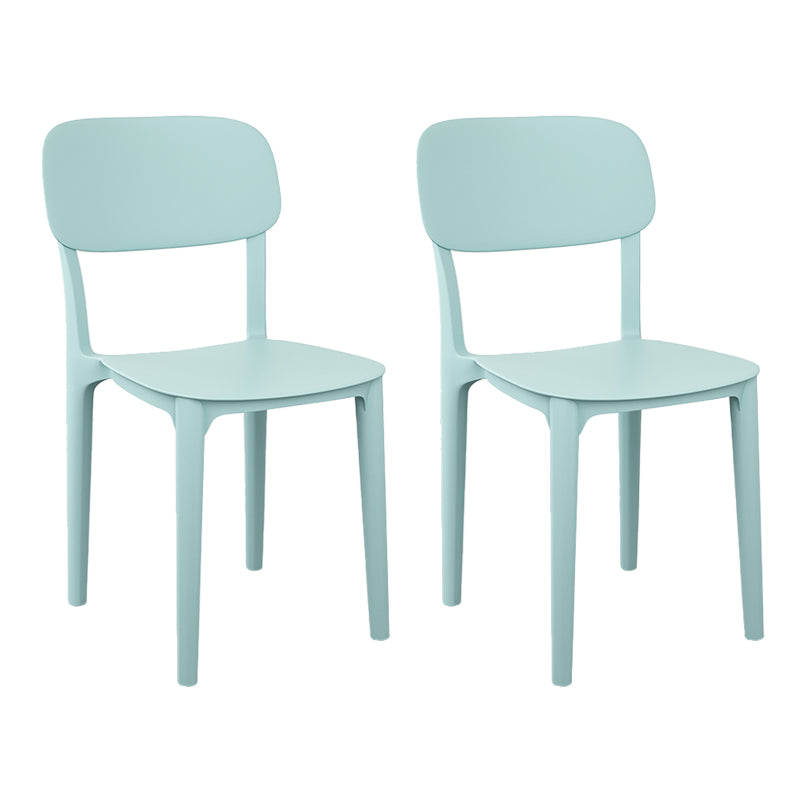 Plastic Dining Chair Modern Kitchen Side Chair 17'' Wide Open Back Dining Side Chair