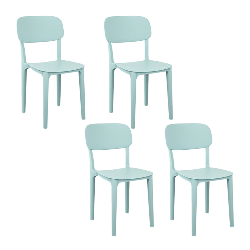 Plastic Dining Chair Modern Kitchen Side Chair 17'' Wide Open Back Dining Side Chair