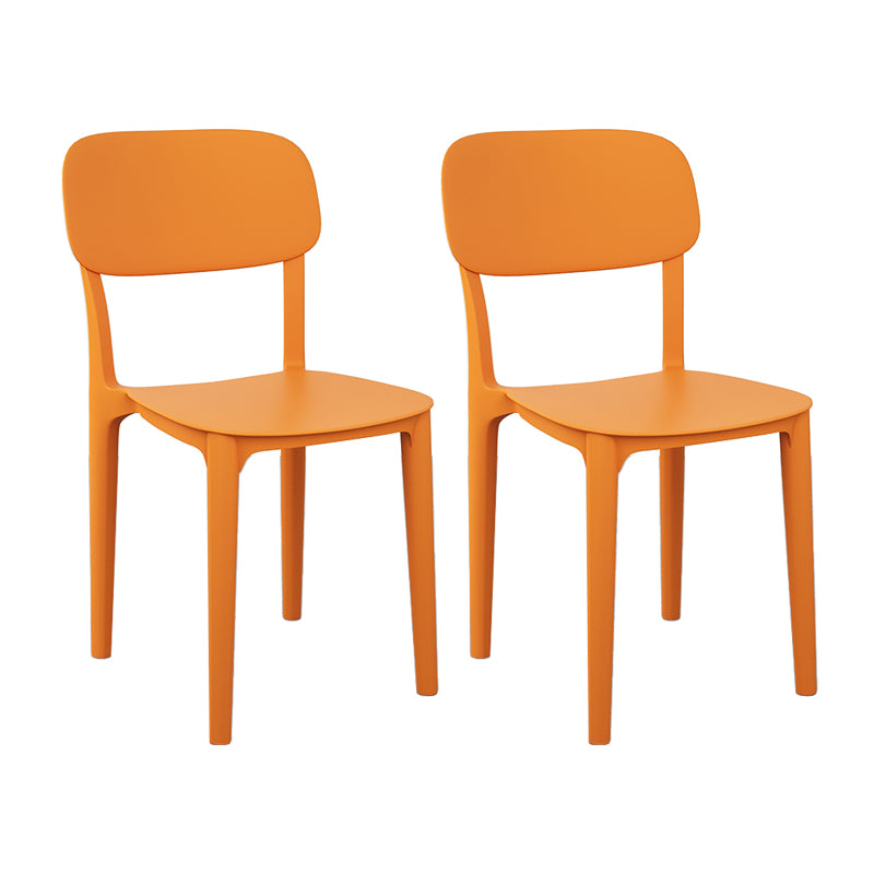 Plastic Dining Chair Modern Kitchen Side Chair 17'' Wide Open Back Dining Side Chair